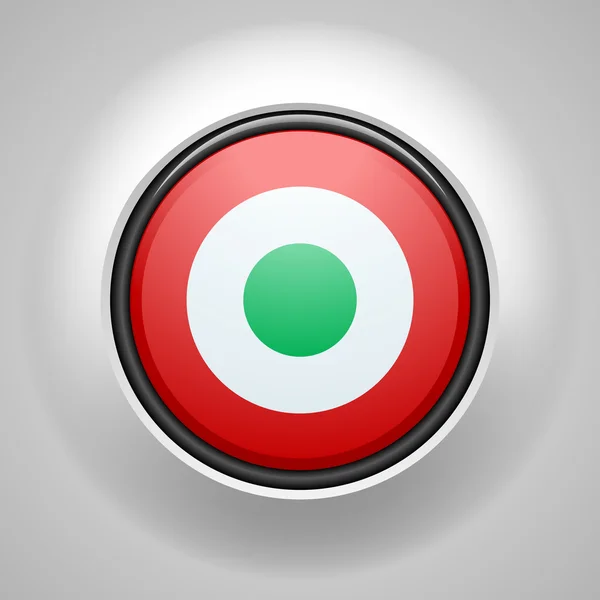 Italiaanse vlag kleuren knop — Stockvector