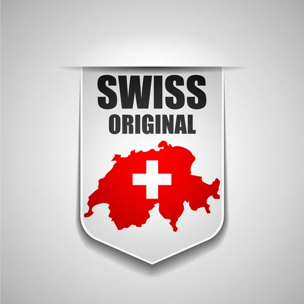 Scudo originale svizzero — Vettoriale Stock