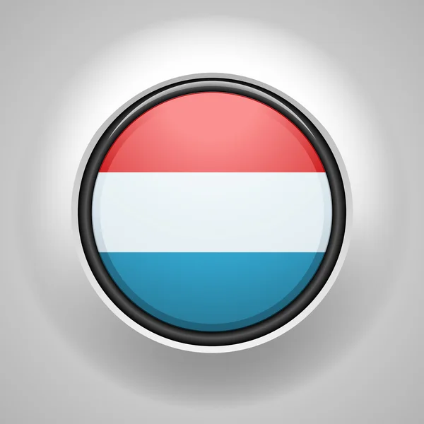 Botón de bandera luxembourg — Vector de stock