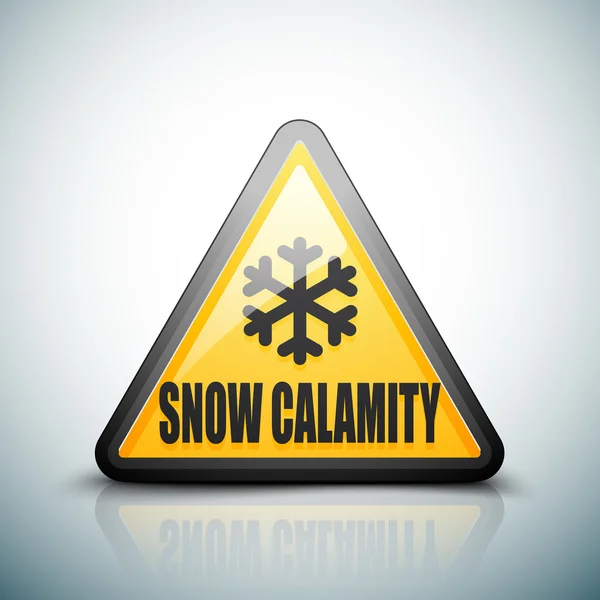 Snow Calamity Hazard tecken — Stock vektor