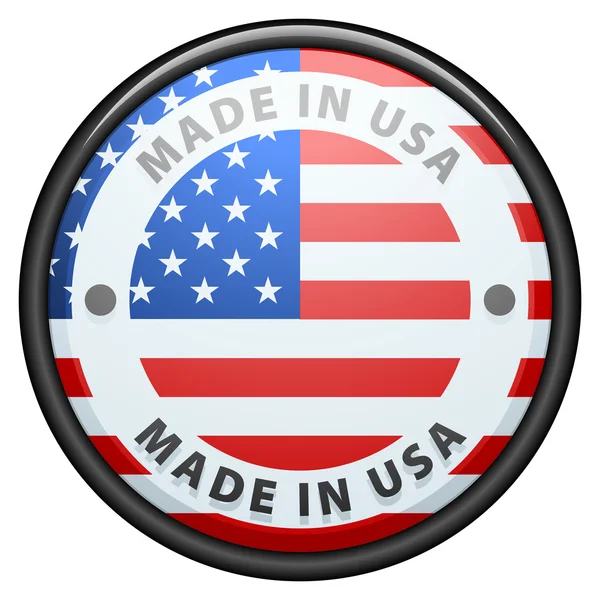 Button. Made in USA — Stock Vector