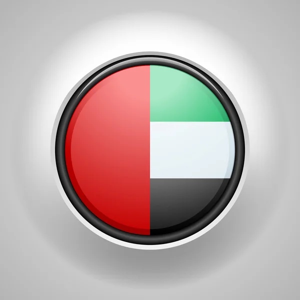 Uae botão de bandeira — Vetor de Stock