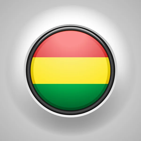 Bolivia flagga knappen — Stock vektor