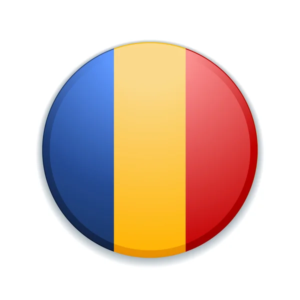 Bouton drapeau Tchad — Image vectorielle