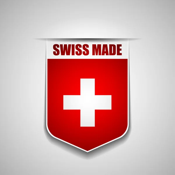 Ελβετικής κατασκευής ασπίδα — Διανυσματικό Αρχείο