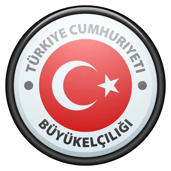 Embaixada da República da Turquia — Vetor de Stock