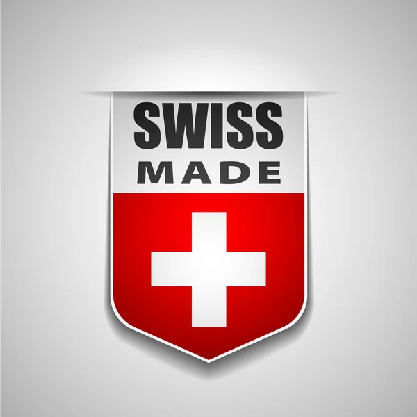 Ελβετικής κατασκευής ασπίδα — Διανυσματικό Αρχείο