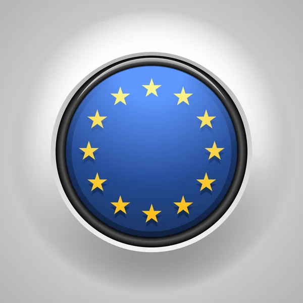 欧州連合旗ボタン — ストックベクタ