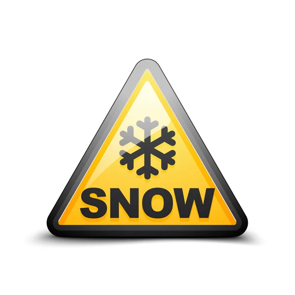 Segnale di pericolo neve — Vettoriale Stock