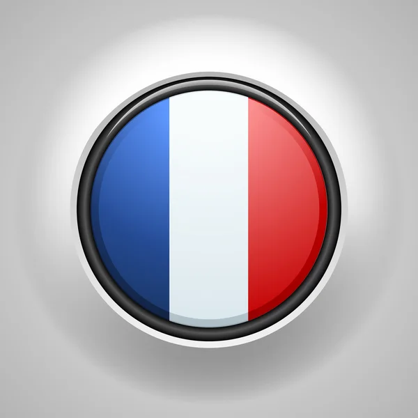 France flag button — Stock Vector
