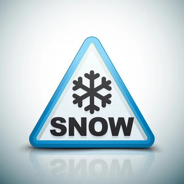 Snow nebezpečí znamení — Stockový vektor