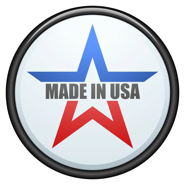 Κουμπί. Made in Usa — Διανυσματικό Αρχείο