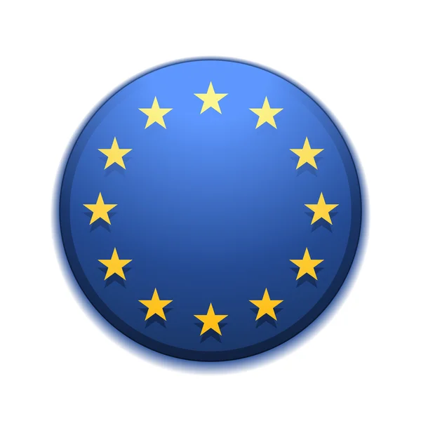 Europeiska unionens flaggknapp — Stock vektor