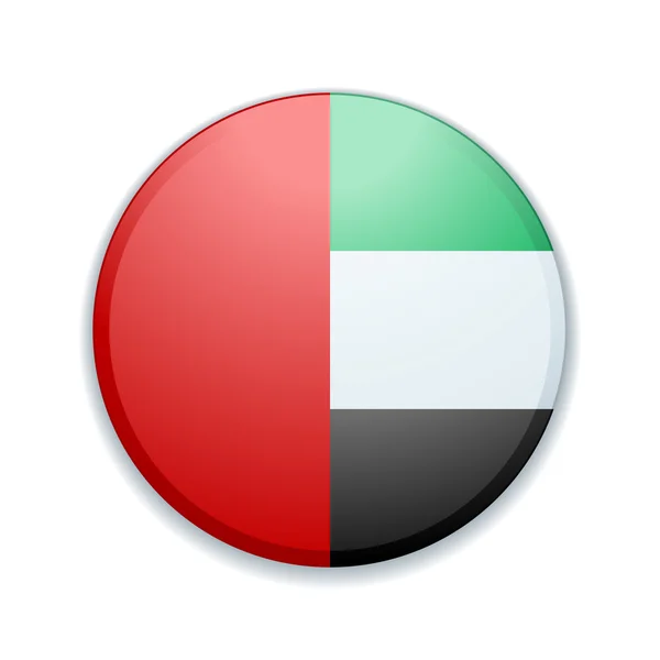 UAE flag button — Stock Vector