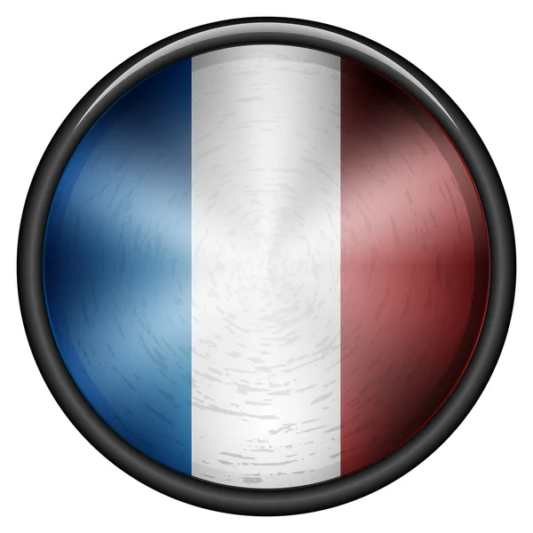 Bouton drapeau france — Image vectorielle