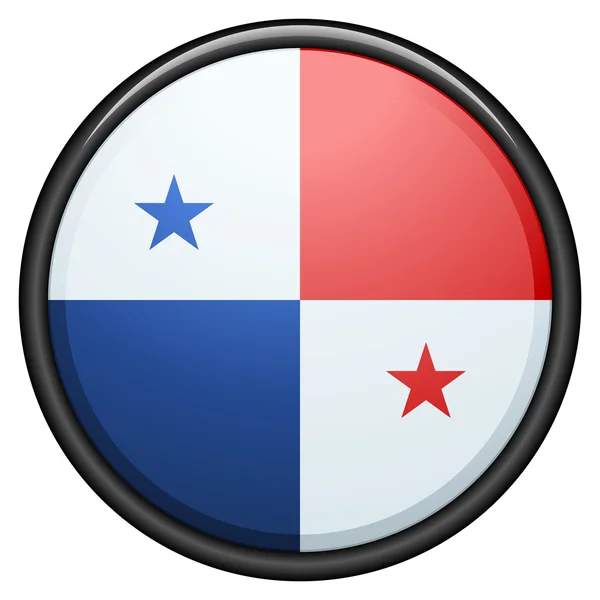 Panama-Flaggenknopf — Stockvektor