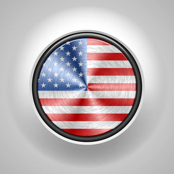 USA flag button — Stock Vector