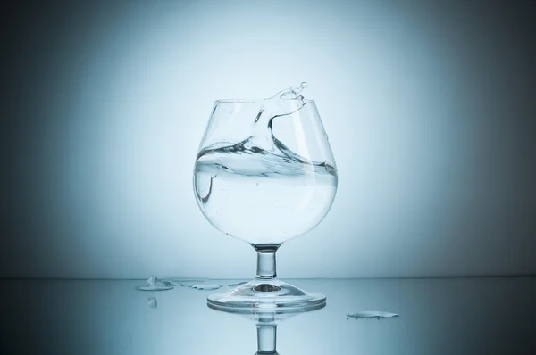 Water Moving Inside Glass — Stock Photo, Image