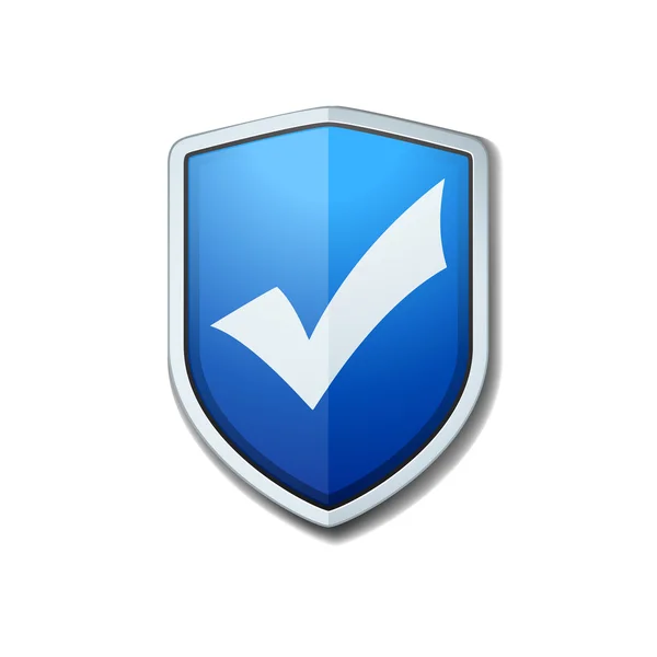 Checkmark Shield teken — Stockfoto