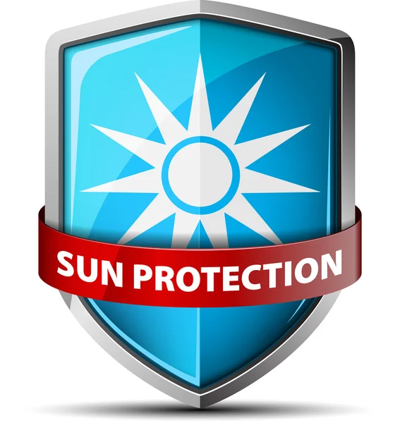 Proteção solar escudo —  Vetores de Stock