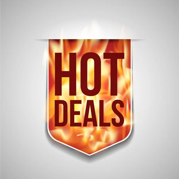 Hot Deals scudo — Vettoriale Stock