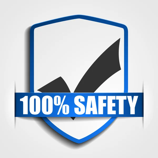 100 % bezpečnost štít — Stockový vektor