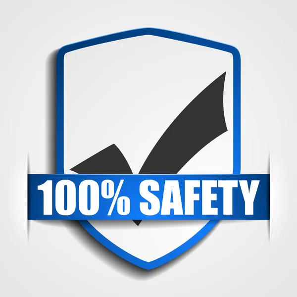 100% Safety Shield — Stock Vector