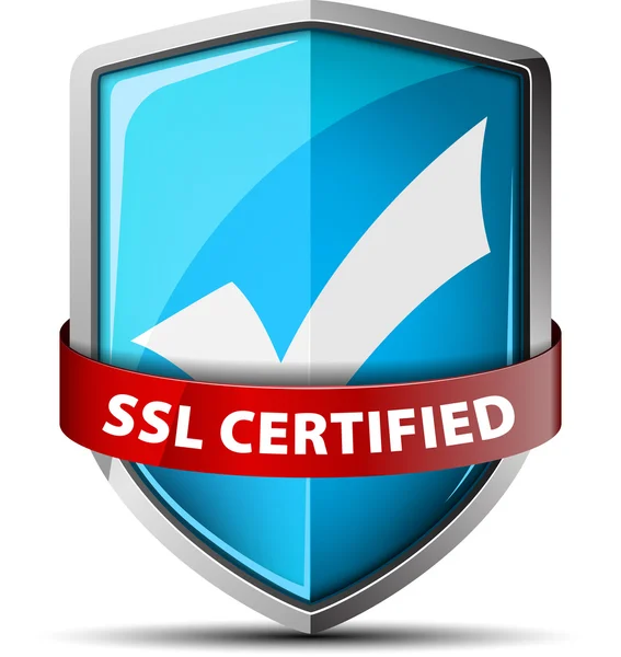 SSL Secured Shield — Stock Vector