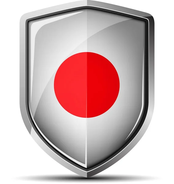 日本旗の盾 — ストックベクタ