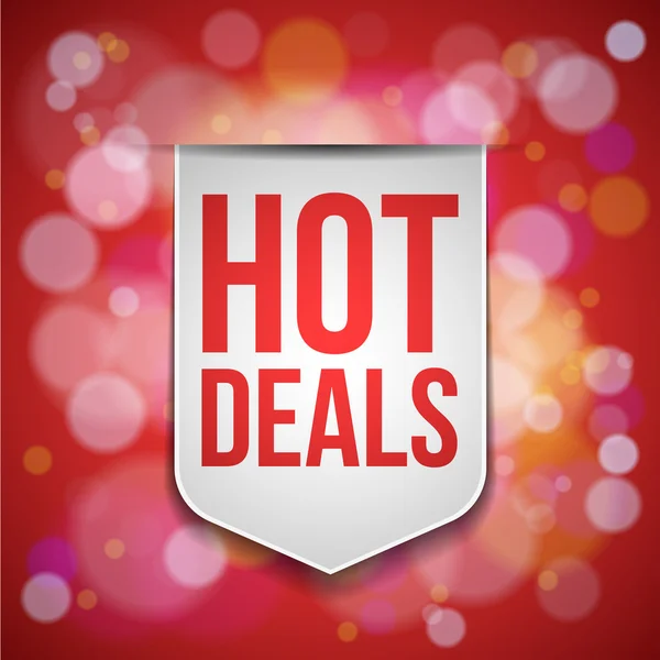 Hot Deals scudo — Vettoriale Stock