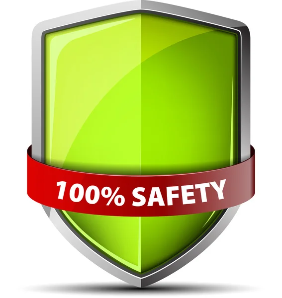 100% Safety Shield — Stock Vector