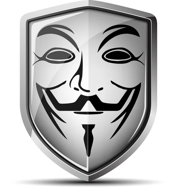 Guy Fawkes masker schild — Stockvector