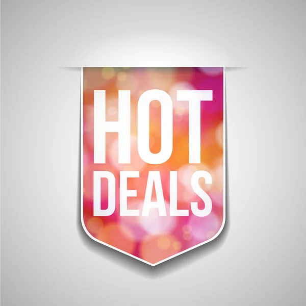 Hot Deals scudo — Vettoriale Stock