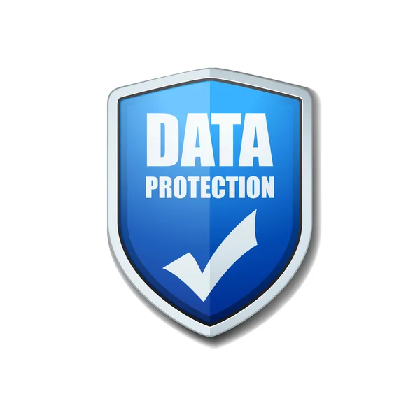 Signo de escudo de protección de datos — Vector de stock