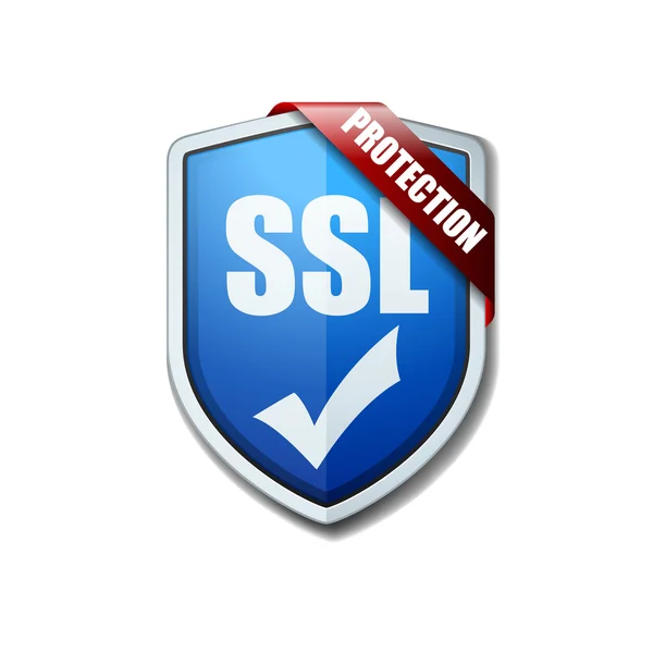 Ssl 보호 쉴드 — 스톡 벡터