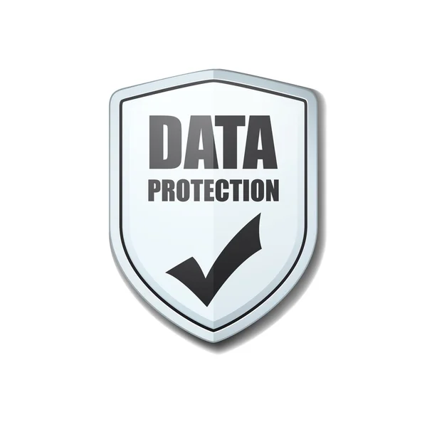 Signo de escudo de protección de datos — Vector de stock