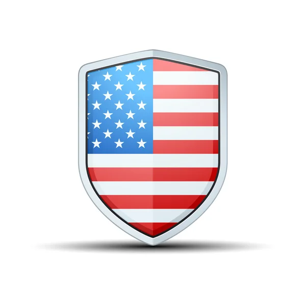 EUA ícone de sinal escudo — Vetor de Stock