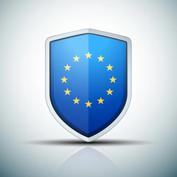 Segno di scudo dell'Unione europea — Vettoriale Stock