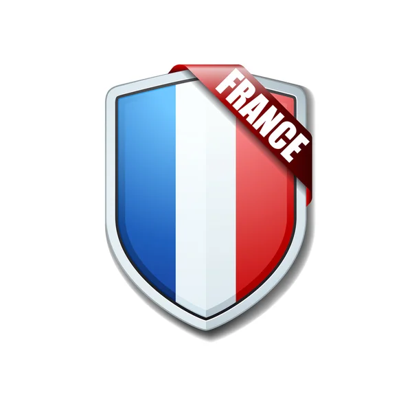 Franciaország pajzs jel ikon — Stock Vector