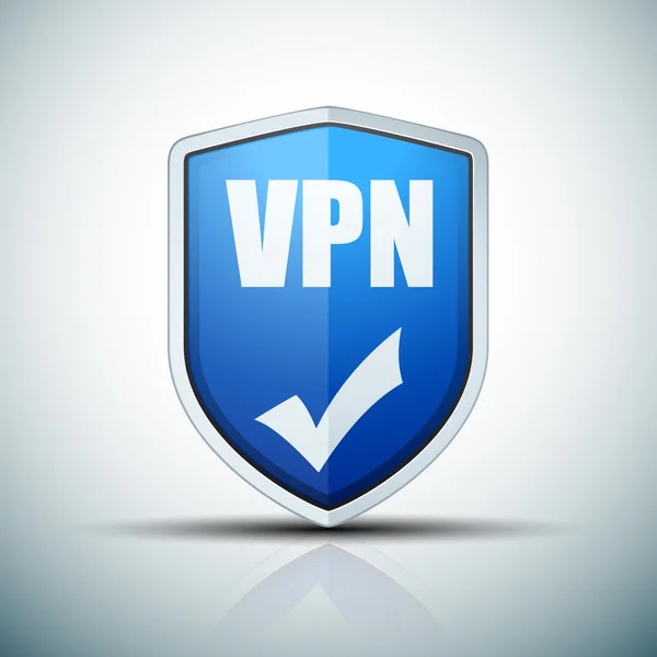 Vpn 安全シールド記号 — ストックベクタ