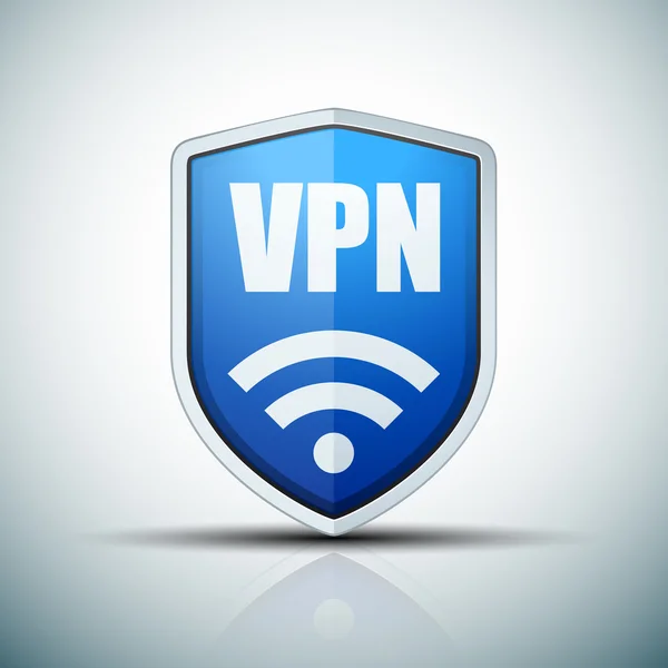 Символ VPN Safety Shield — стоковый вектор