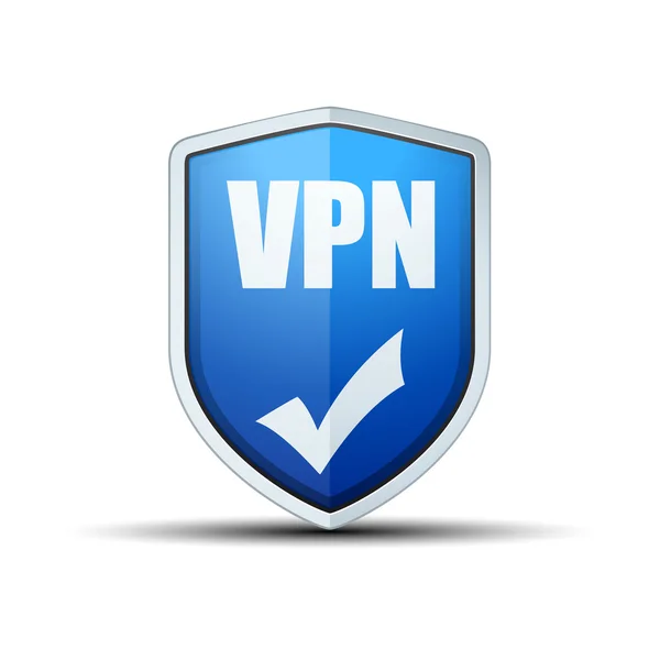 Señal de escudo de seguridad VPN — Vector de stock