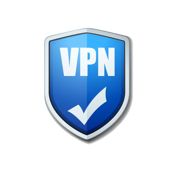 Vpn 安全シールド記号 — ストックベクタ