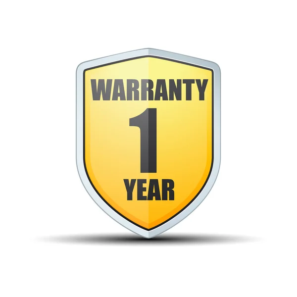 1 Year Warranty shield — Stock Vector