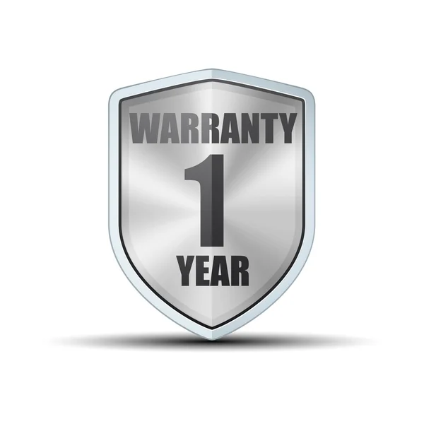 1 Year Warranty shield — Stock Vector