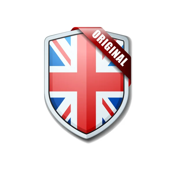 Μεγάλη Βρετανία σημαία ασπίδα — Διανυσματικό Αρχείο
