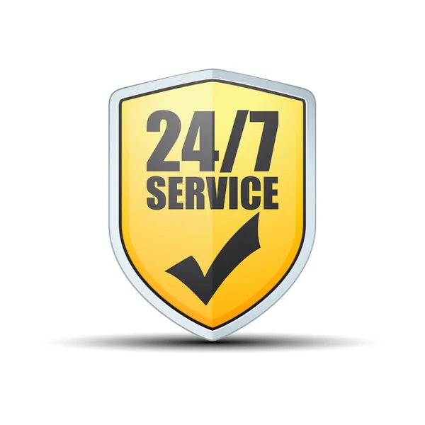 24 / 7 Service-Schild — Stockvektor