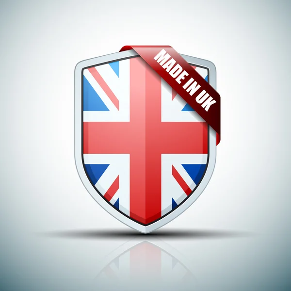 Velká Británie vlajka štít — Stockový vektor