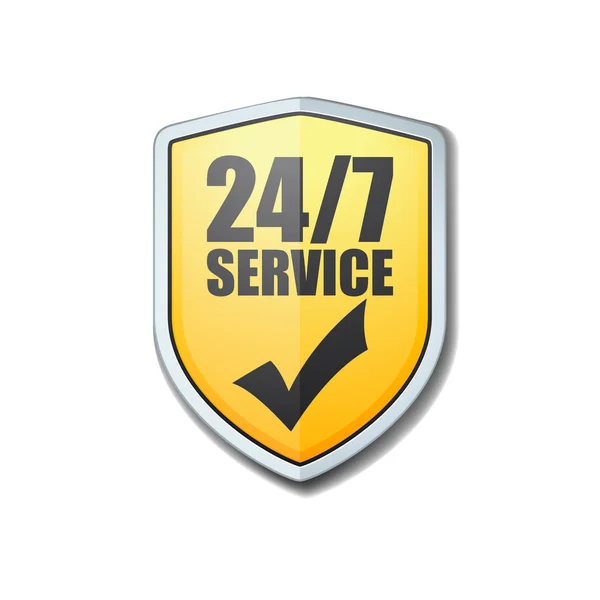 24 / 7 Service-Schild — Stockvektor