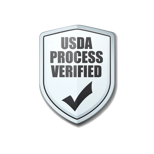 USDA Process Signe de bouclier vérifié — Image vectorielle